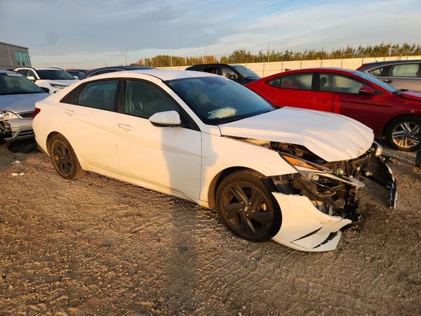 2021 HYUNDAI ELANTRA Blue — Passenger 3/4