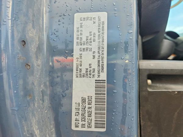 2020 RAM PROMASTER 3500 VF — VINS