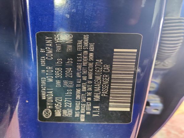 2021 HYUNDAI ELANTRA SEL — VINS