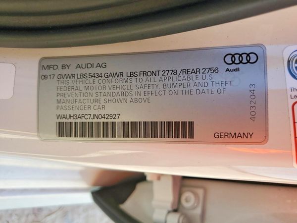 2018 AUDI A6 — VINS