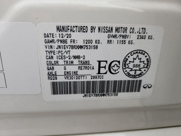 2021 INFINITI Q50 LUXE — VINS