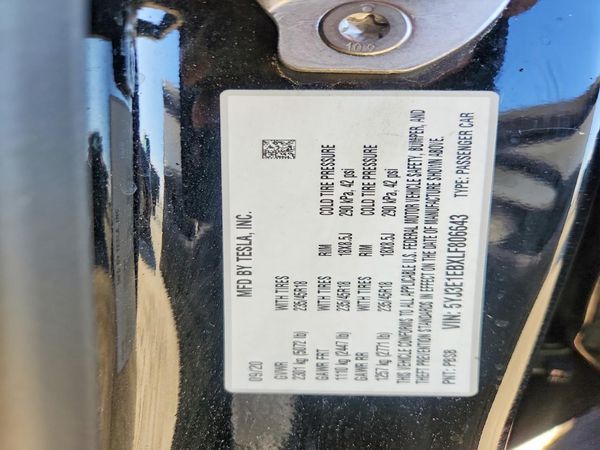 2020 TESLA MODEL 3 — VINS