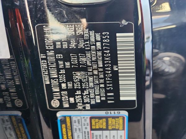 2019 KIA SORENTO L, LX, S