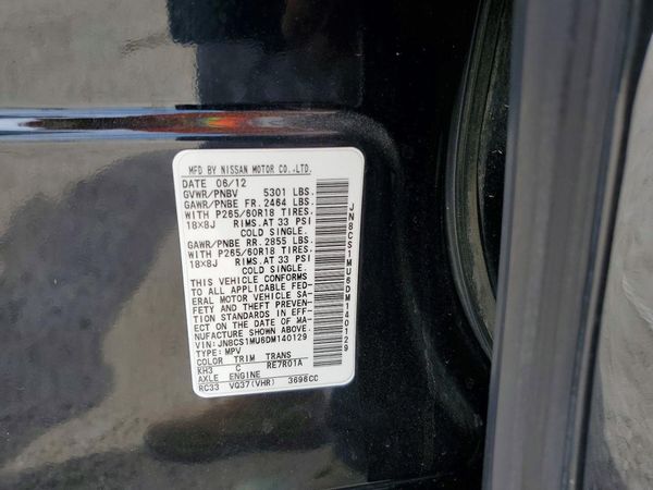 2013 INFINITI FX37 — VINS