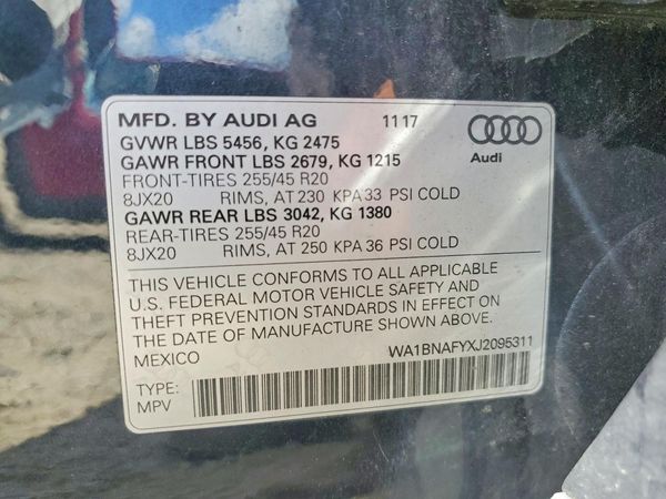 2018 AUDI Q5 — VINS