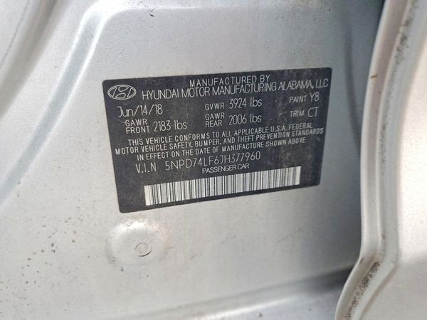 2018 HYUNDAI ELANTRA SE — VINS
