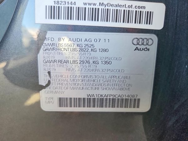 2012 AUDI Q5 Premium Plus — VINS