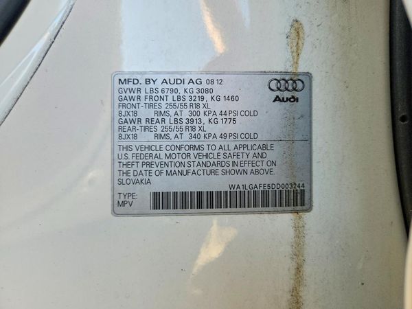 2013 AUDI Q7 Premium Plus — VINS
