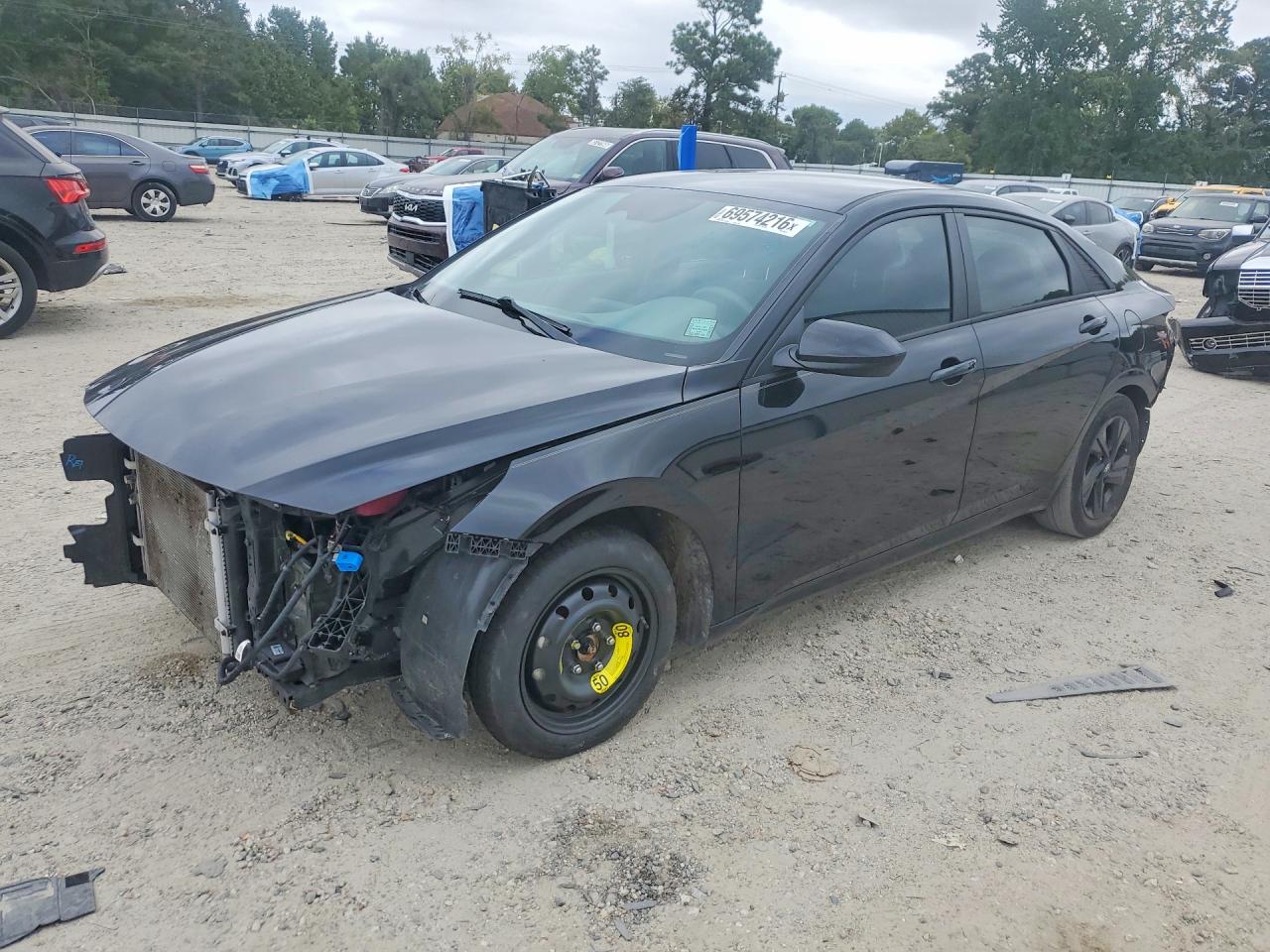 2021 HYUNDAI ELANTRA Blue — Front 3/4