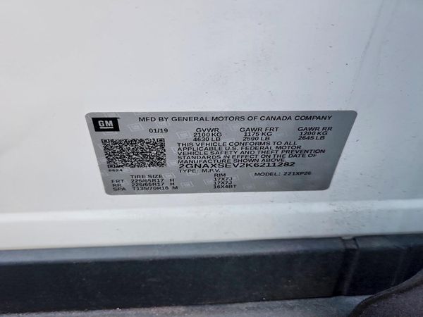 2019 CHEVROLET EQUINOX LS — VINS