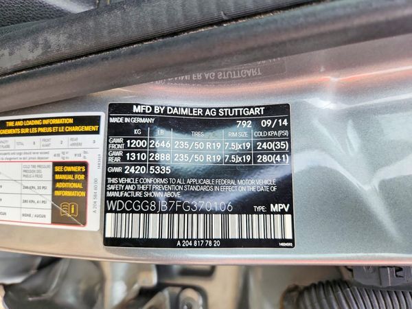 2015 MERCEDES-BENZ GLK — VINS