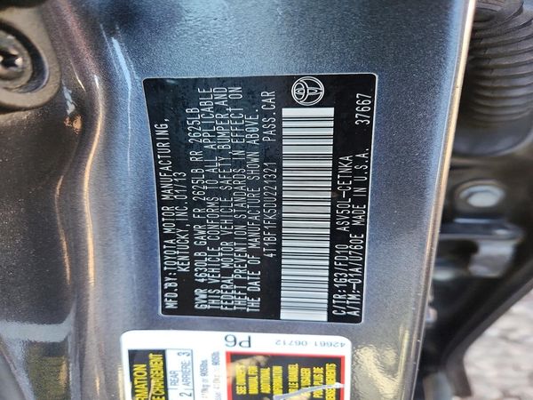 2013 TOYOTA CAMRY — VINS