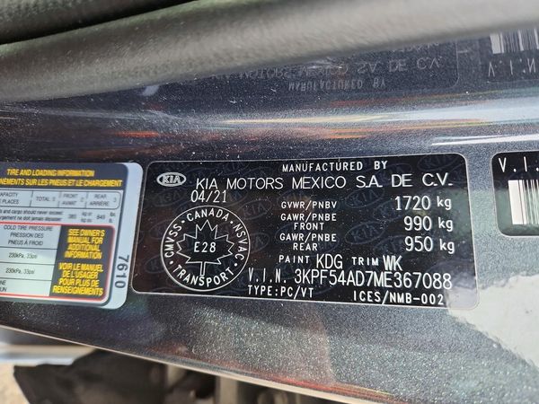 2021 KIA FORTE EX — VINS