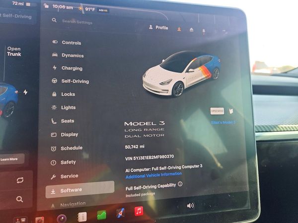 2021 TESLA MODEL 3 — ODOM