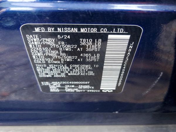 2025 INFINITI QX80 Autograph — VINS