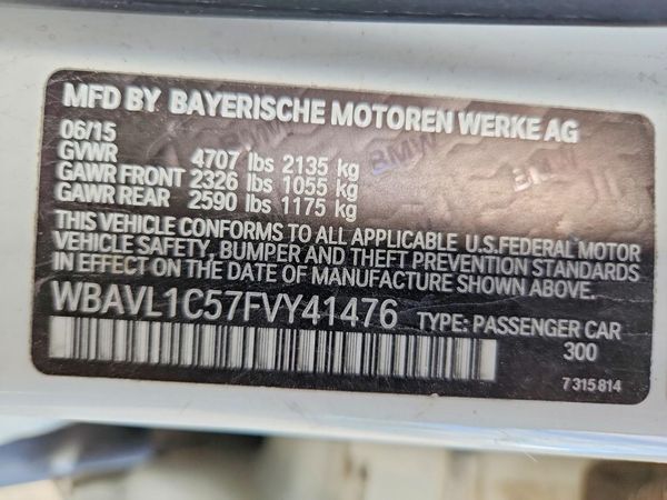 2015 BMW X1 xDrive28i — VINS