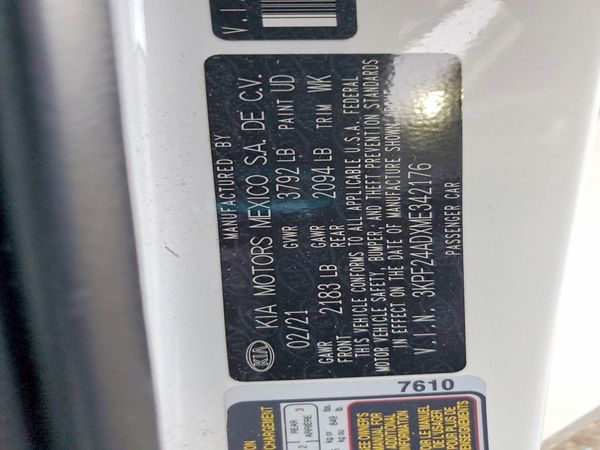 2021 KIA FORTE — VINS