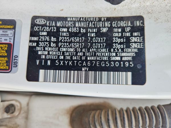 2014 KIA SORENTO Base/ LX — VINS