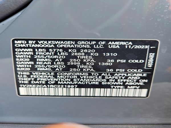 2024 VOLKSWAGEN ATLAS CROSS SPORT — VINS