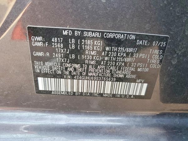 2025 SUBARU CROSSTREK — VINS