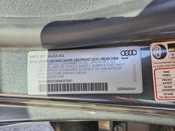 2017 AUDI S7 — VINS