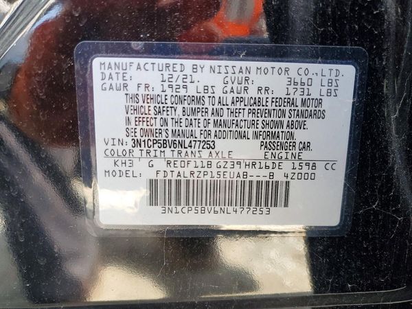 2022 NISSAN KICKS — VINS