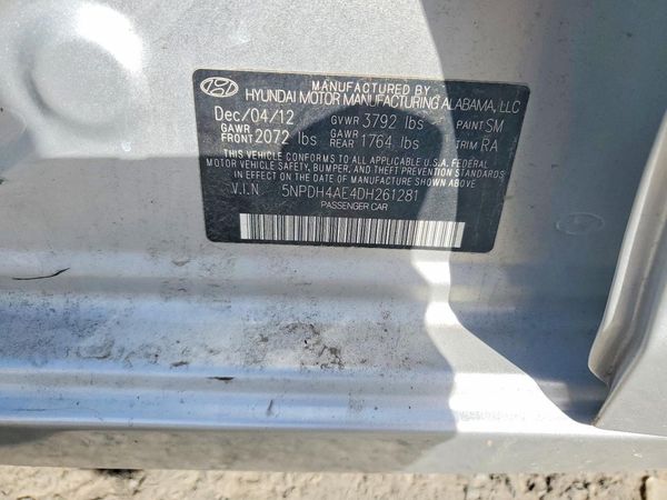 2013 HYUNDAI ELANTRA — VINS