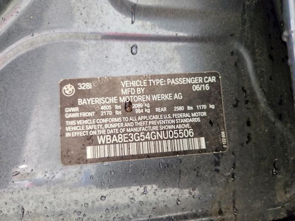 2016 BMW 328 xDrive SA — VINS