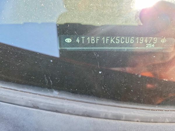 2012 TOYOTA CAMRY — VINP