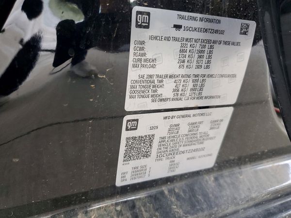 2026 CHEVROLET SILVERADO RST — VINS