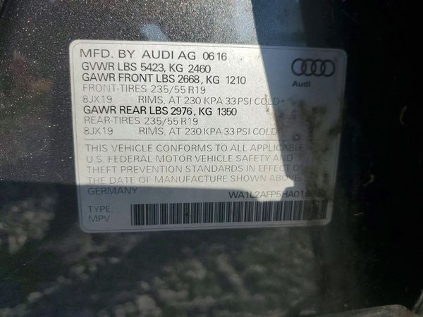 2017 AUDI Q5 quattro Premium Plus — VINS