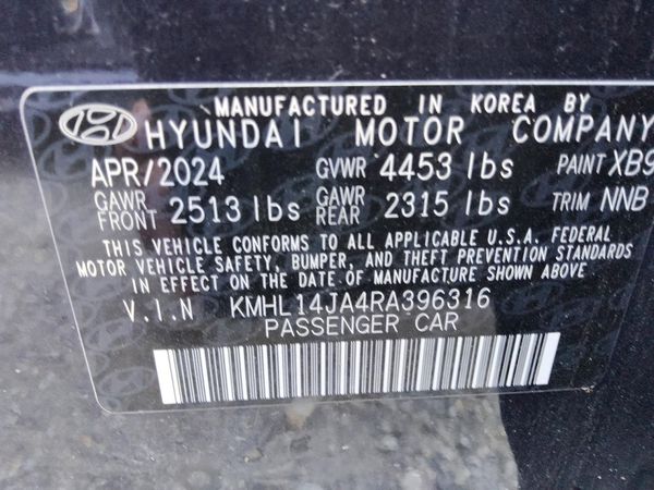 2024 HYUNDAI SONATA SEL w/ Convenience Pkg — VINS