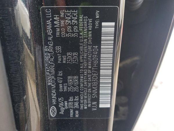 2026 HYUNDAI TUCSON SEL, SEL Plus — VINS