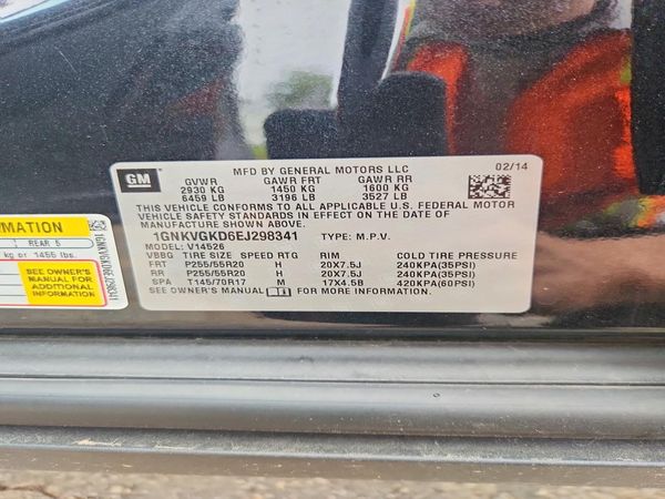 2014 CHEVROLET TRAVERSE 1LT — VINS