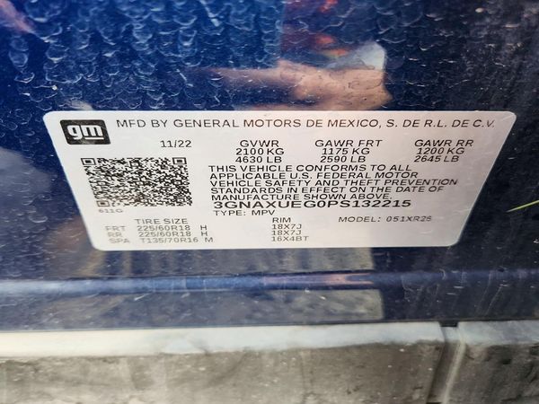 2023 CHEVROLET EQUINOX LT (1LT) — VINS