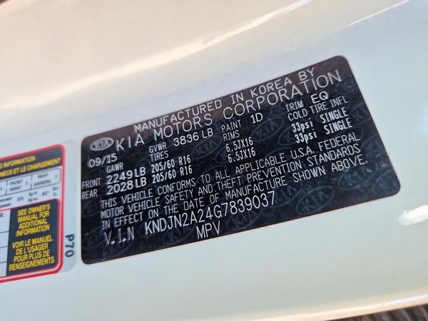 2016 KIA SOUL — VINS