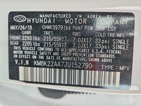 2018 HYUNDAI KONA SEL — VINS