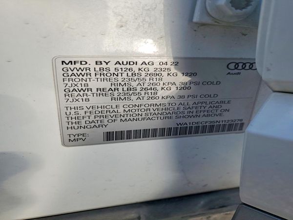 2022 AUDI Q3 S Line quattro Premium