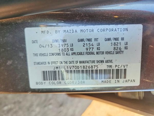 2013 MAZDA 3 Touring/GS — VINS