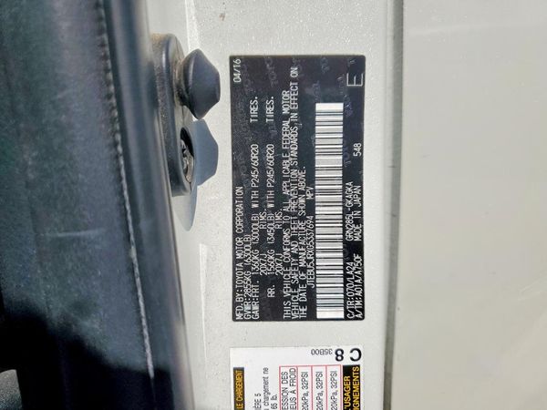 2016 TOYOTA 4RUNNER Base Grade — VINS