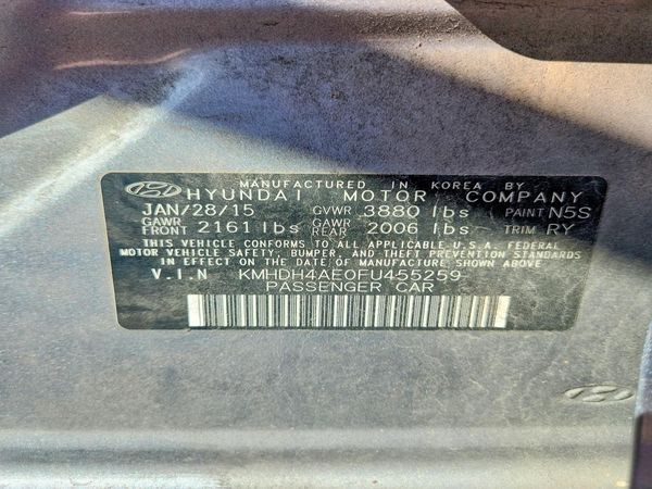 2015 HYUNDAI ELANTRA — VINS