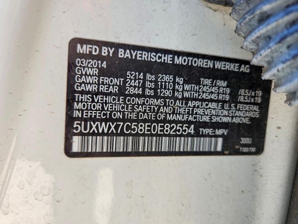 2014 BMW X3 — VINS
