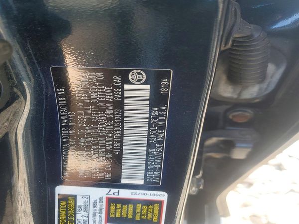 2013 TOYOTA CAMRY — VINS