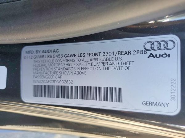 2013 AUDI A7 quattro Prestige — VINS