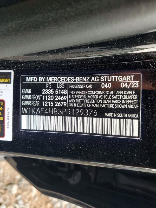 2023 MERCEDES-BENZ C — VINS