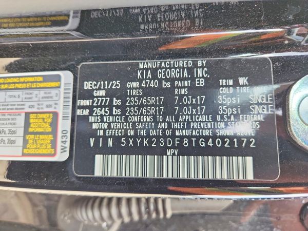 2026 KIA SPORTAGE LX — VINS