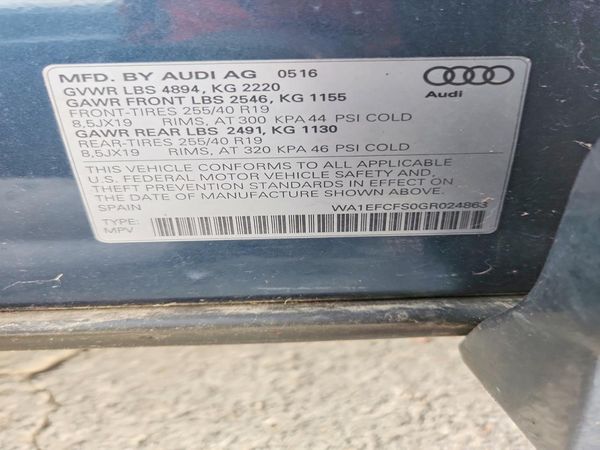 2016 AUDI Q3 quattro Premium Plus — VINS