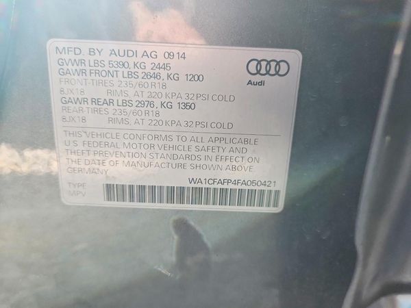 2015 AUDI Q5 — VINS