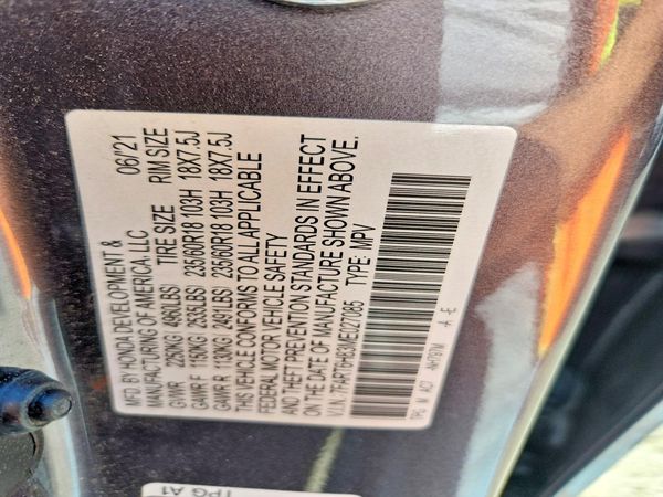 2021 HONDA CR-V HYBRID EX-L — VINS