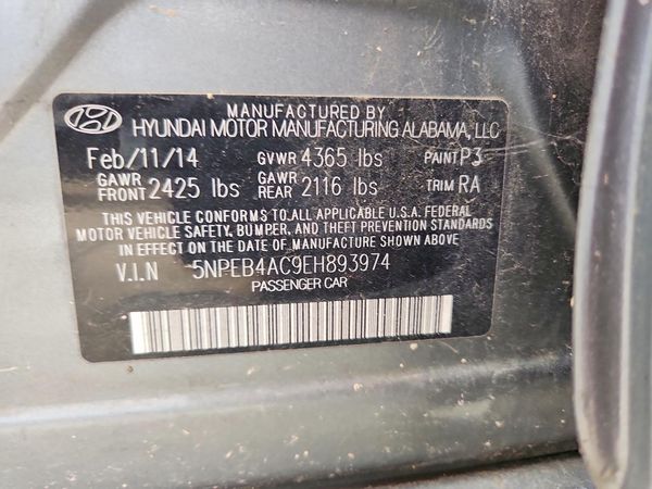 2014 HYUNDAI SONATA GLS/ GLS Popular — VINS